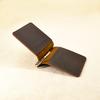 Handmade Money Clip Wallet Slim Genuine Leather with Metal Money Holder Wallet Clip Bill Holder