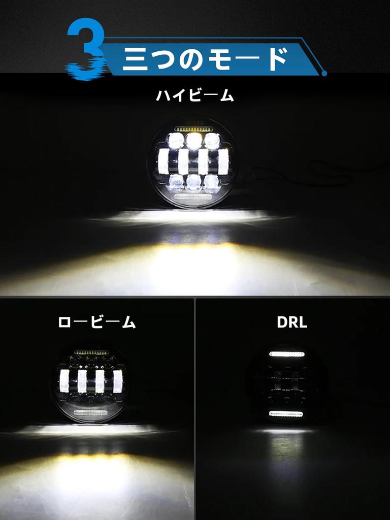 Фара Largoods Headlight дюймовая мотоциклетная светодиодная фара Breakout FXSB с кронштейном для корпуса, переключением функции DRL 6000K, высокая яркость, водонепроницаемость IP67