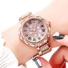 Women's Luxury Stainless Steel Quartz Watch Shiny Design Women's Dress Bracelet Watch