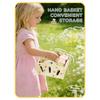 Picnic Basket Hand-held Basket Pretend Play Toys Children's Wooden Simulation Tableware Set Girls' Toys Desserts and Cakes