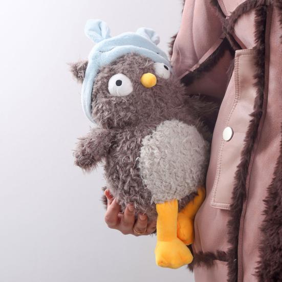 Owl Plush Pillow with Detachable Eye Masque Cute Owl Stuffed Animal Soft And Cuddly Owl Doll for Kids Home Decor Birthday Gifts