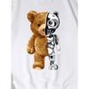 Модный топ с принтом Machine Bear, повседневная спортивная одежда на осень и зиму, хлопковая толстовка