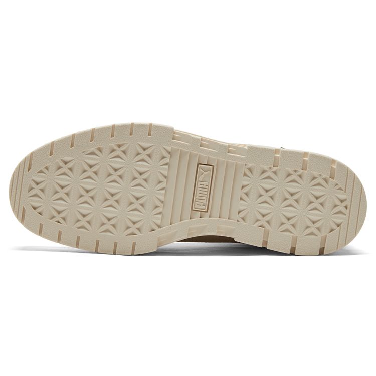 Puma Mayze Mid Safari Fabric Leather Casual High-Top Sneakers Women Sneakers Off-White 383688-01