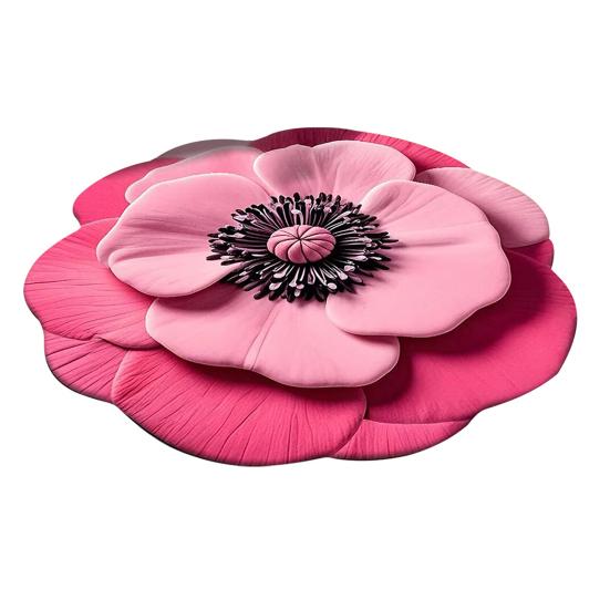 3D Цветочный коврик для пола Абсорбирующий коврик для ванной Реалистичный цветочный ковер с нескользящей основой для ванной комнаты, гостиной, спальни, прихожей