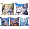 Animation Frieren Beyond Journeys End Pillow Case Square Pillow Bedroom Sofa Leisure ComfortCarLiving Room Home Decoration 40X40