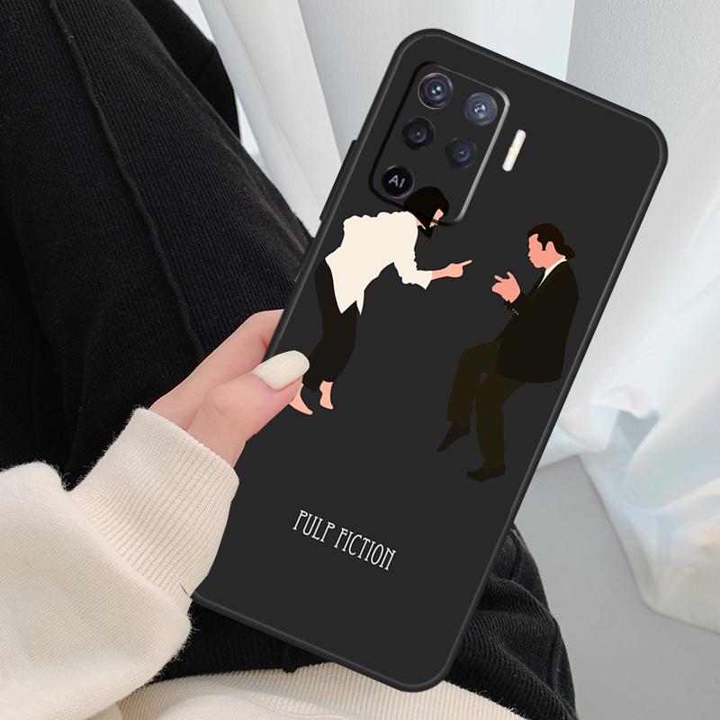 Чехол для телефона Pulp Fiction Танцующий для Oppo A17 A57 A77 A40 A78 A54 A74 A94 A76 A16 A96 A18 A60 A80 A38 A58 A98 A15 A5 Pro