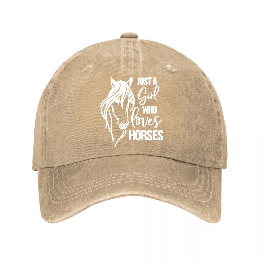 Horse Lover Baseball Cap New Vintage Washed Cotton Baseball Cap Parent Kids Sun Hats