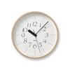 Wall Clock Riki Radio Clock Analog Wooden Frame Natural Wood Lemnos White X X WR20-01 25.4 25.4 5.4cm