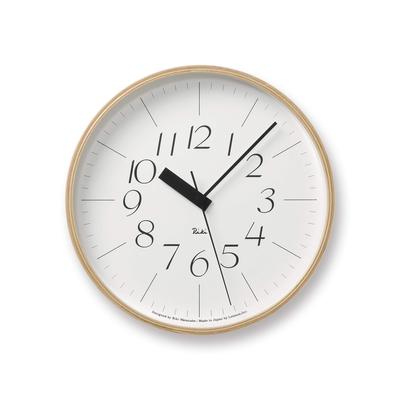 Настенные часы Riki Radio Clock Analog Wooden Frame Natural Wood Lemnos White xx WR20-01 25.4 25.4 5.4 см