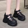 Fashion 9CM New Women Sandals Comfortable Shoes Buckle Fashion Summer RoundToe Platform Wedge High Hidden Heels Ladies Breathable
