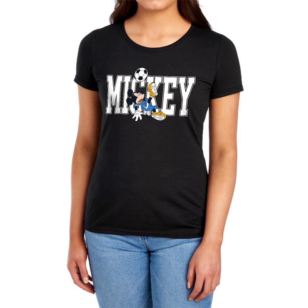 Disney Womens/Ladies Football Kick Mickey Mouse T-Shirt
