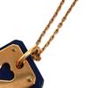 HERMES Heart Chain Asdukur PM Pendant accessories Necklace Leather / Metal Black