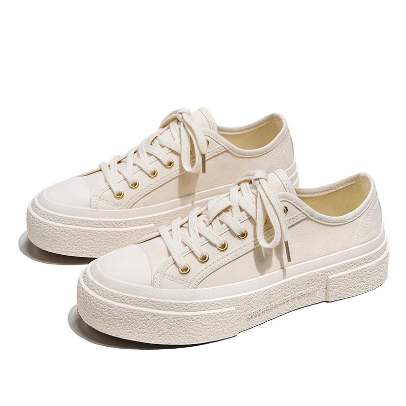 Модные новые мужские парусиновые туфли на толстой подошве, классические и универсальные, черного цвета, для прогулок по улице, для повседневной молодежной вечеринки