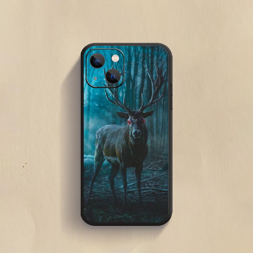 Animal Deer Antlers Phone Case For iPhone Samsung Galaxy Redmi Xiaomi Oppo OnePlus Note S A 7 8 9 10 11 12 13 14 20 21 22 23 53 54 Pro Max Plus Ultra