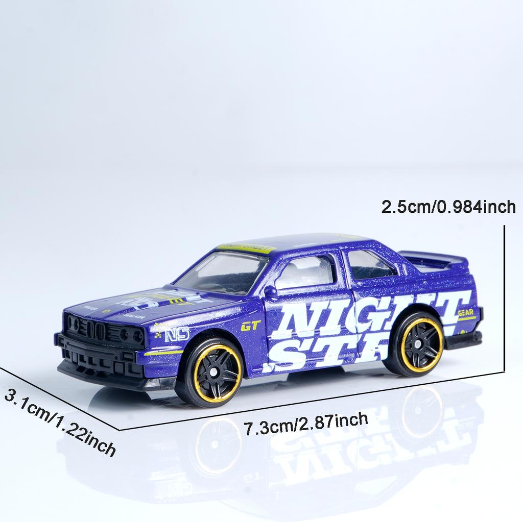 Diecast Racing Car Toy - 1:64 Scale Sports Vehicle Pull Back Toy Car For Kids Collectible Model Car Ideal Gift For Boys