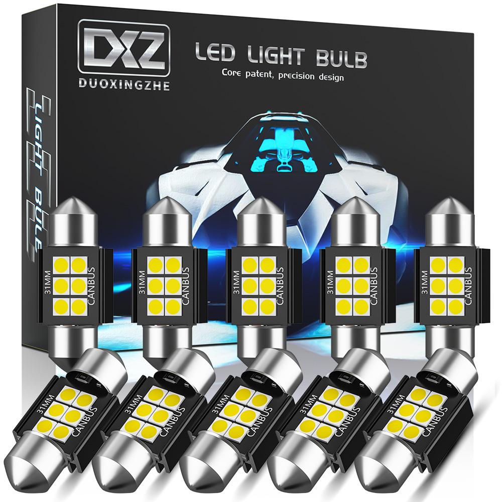 DXZ 10 шт. Festoon-31 мм C5W C10W светодиодные лампы Canbus 3030 6-SMD без ошибок салон автомобиля купольные лампы для чтения 12 В/24 В 3 Вт авто