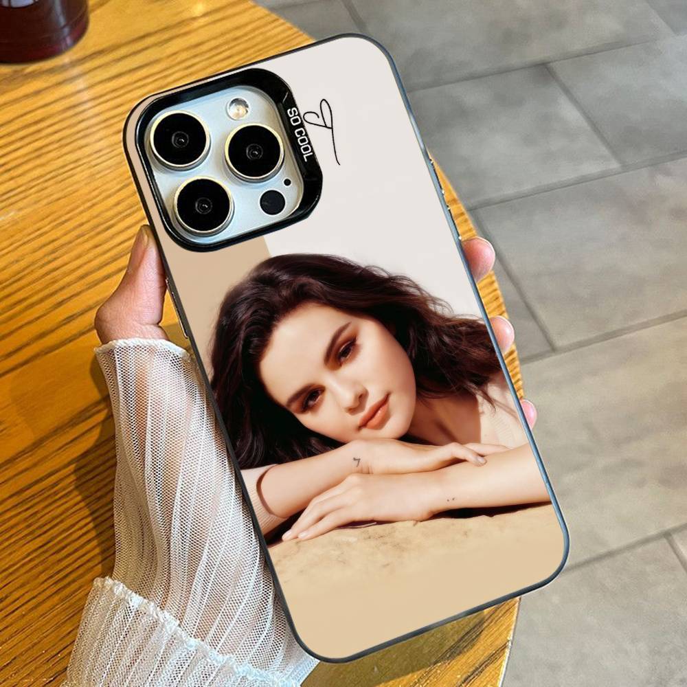 Selly S-SelenaS G-Gomez Phone Case For iPhone 16 17 15 14 12 13 Pro Max Black Candy Matte Shockproof Cover