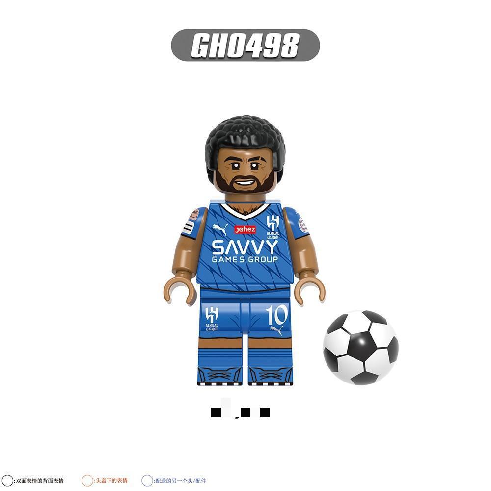 Football Star Series World Cup Match Building Blocks Minifigure Toy Bag, Assembly Model, Educational Gift for Kids