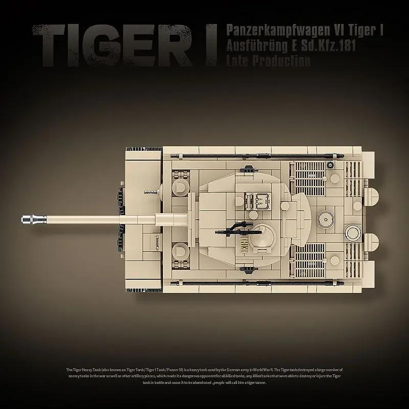 Военный танк Тигр I времен Второй мировой войны, конструктор, танки КВ-2 Пантера, армейское оружие, солдаты, кирпичики, детские игрушки, подарок на день рождения ребенку, без коробки