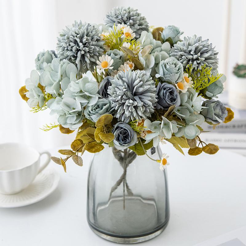 1 шт. Искусственные цветы Свадьба Дом Спальня Украшение Свадебный букет Сад Поддельная шелковая ромашка