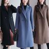 Winter New Korean Style Loose Coat Mid-length Temperament Versatile Woolen Coat Women's Autumn and Winter Lapel Coat