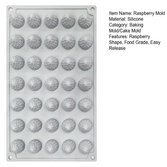 Силиконовая форма для малины, 35 полостей, антипригарное пищевое качество, легко снимается, сделай сам, украшение торта, помадка, конфеты, шоколадные конфеты, желе, форма для выпечки льда