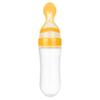 New Fashion Squeeze Silicone Feeding Bottle Food Rice Feeder Milk Bottle With Spoon