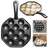 12 отверстий Takoyaki Grill Pan Plate Antistick Octopus Baking Machine Home Cooking Формы для выпечки Mold Tray Кухонные гаджеты