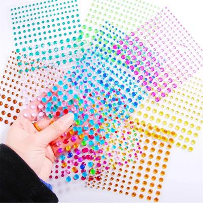 Цветные акриловые стразы, наклейка для глаз, сделай сам, вечерние, для лица, лба, макияжа, кристалл, самоклеящаяся наклейка для татуировки, наклейка для ногтей