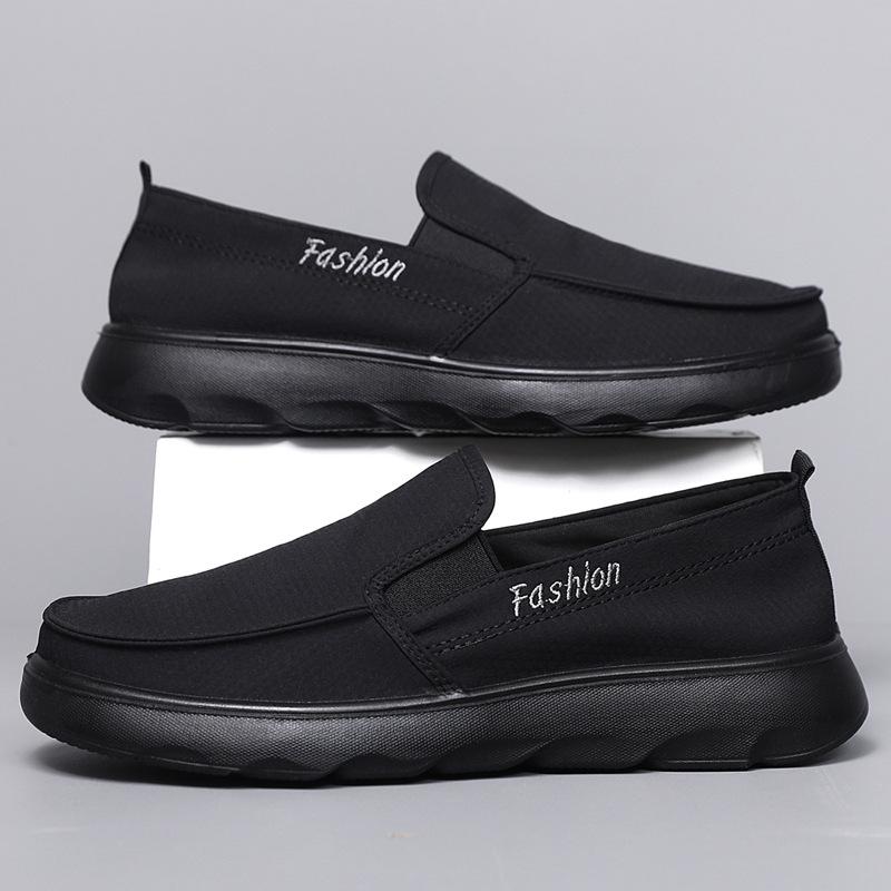 Дышащие тканевые туфли из ледяного шелка, мужские, с мягкой подошвой, легкие, повседневные туфли для ходьбы для мужчин среднего и пожилого возраста, кроссовки для папы, летние мужские туфли на одной педали