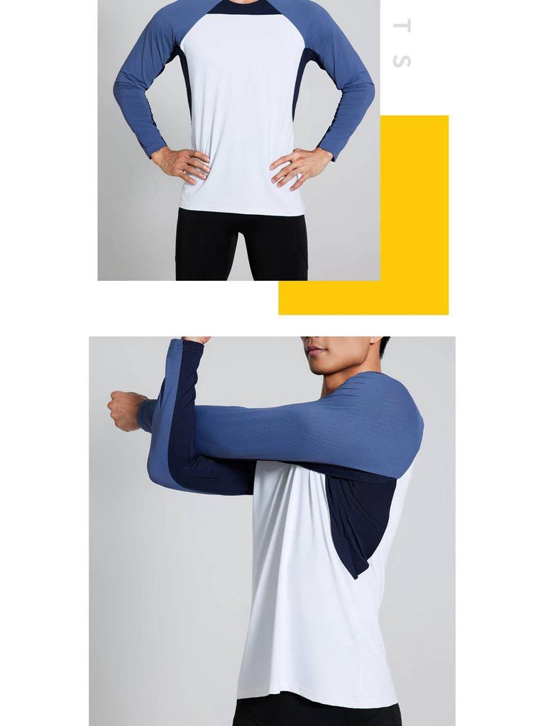 Мужская спортивная рубашка с длинным рукавом быстросохнущая для осени/зимы - Идеально подходит для баскетбола, бега и активного отдыха