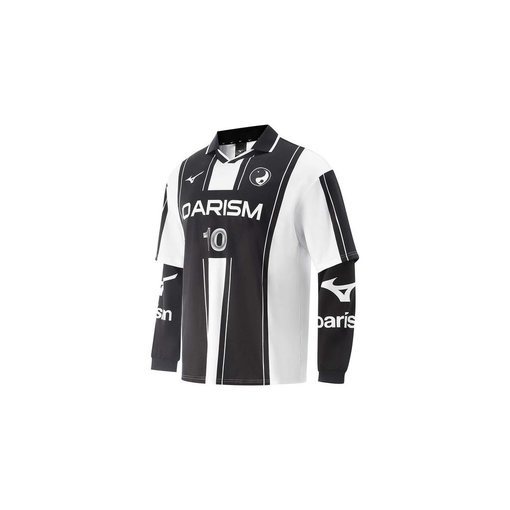 Mizuno X Oarism Коллаборация Свободный крой Ретро Футболка Капитан Кук Унисекс Футболки Обсидиан-Черный K2CC53Y1