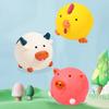 Мяч для животных Собачья игрушка Латексная Пищащая Свинья Цыпленок Корова Собака Игрушка-грызун Интерактивная игрушка для дрессировки собак для игры в бросание и ловлю