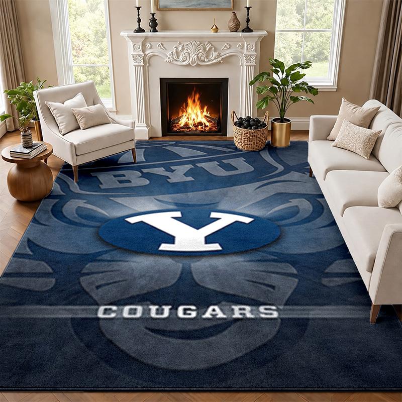 Коврик для двери с логотипом BYU Cougars для гостиной или спальни, Защитный коврик под стул, Офисное украшение, Рождественский подарок, Подарок на день рождения