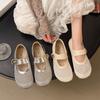 Fashion Mesh Breathable Soft Sole Single Shoes for Women Summer 2025 New Hollow Fashion Elegant Flats Comfortable Shallow Mouth Sandals