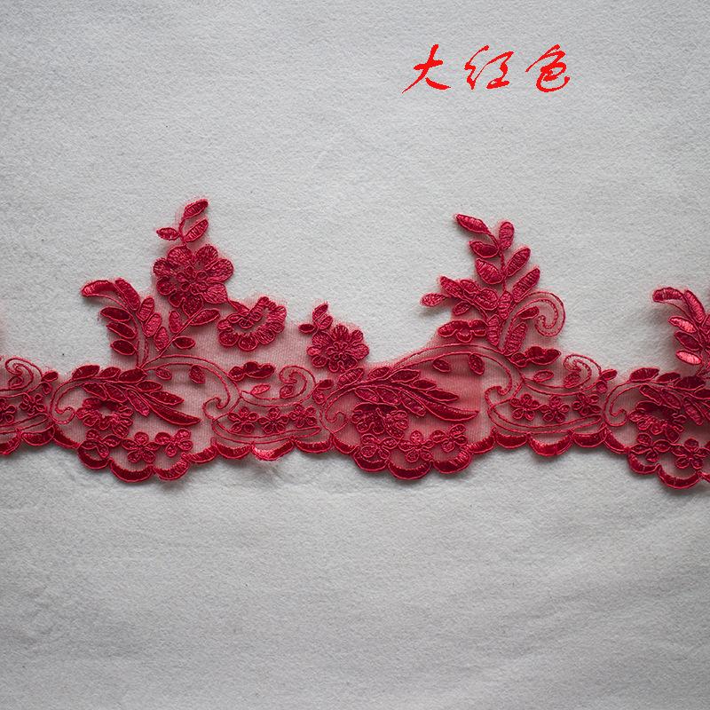 7 см Многоцветная дрель для ногтей Трехмерный цветок Блестки Декоративная одежда Юбка Манжеты Этнический стиль Аксессуары Кружево