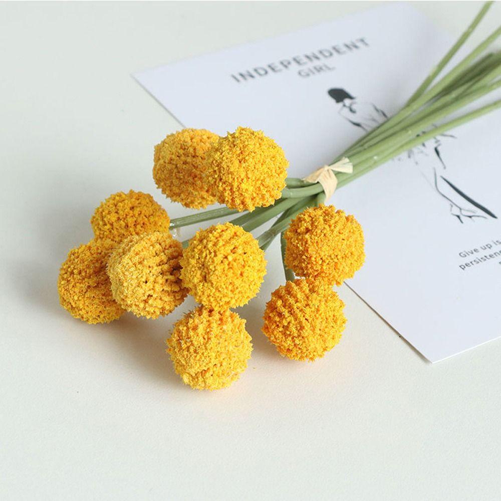 Plastic Artificial Gold Ball Chrysanthemum Simulated Chrysanthemum Hotel Restaurant Decor