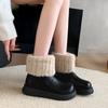 Thick-soled Plush Snow Boots for Women Autumn Winter New Warm Cotton Shoes Casual Fur Versatile Comfortable Female Ankle Boots
