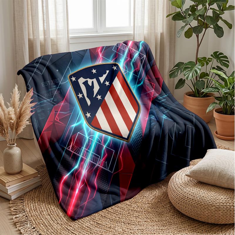 Atletico Madrid Theme blanket Soft Flannel Blanket Plush Throw Blanket Cozy Sofa Bed Blanket for Home Decor