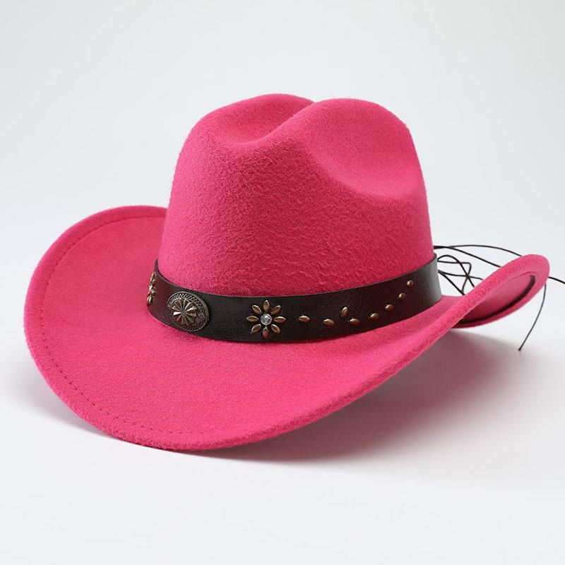 Spring and Autumn Retro Ethnic Style Men and Women Western Cowboy Hat Big Edge Top Hat Jazz Hat Tibetan Accessories