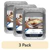Giant Lasagna Pan 3 Pack with Snap-on Lids Disposable Aluminum Containers Lasagna Casserole Take-Out Eco-Friendly Use