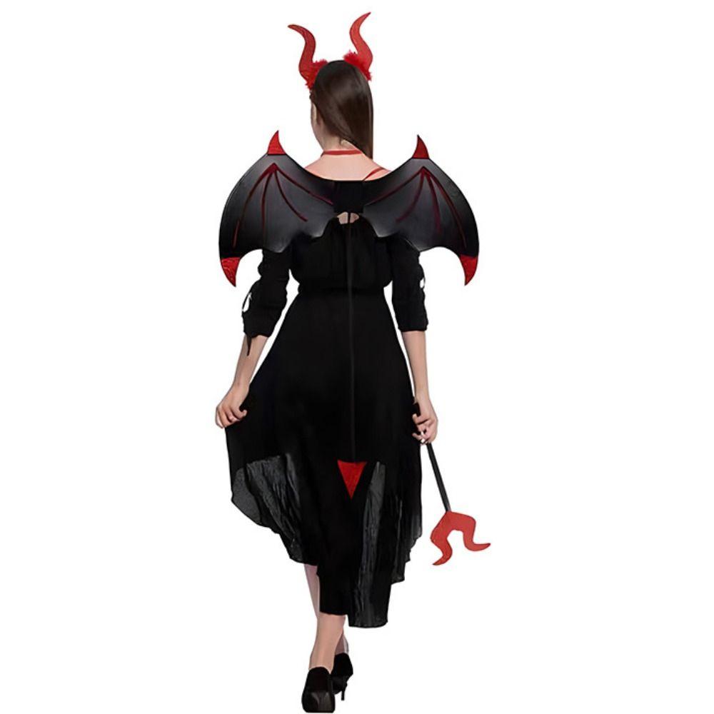 Devil Halloween Costume Cosplay Props Cosplay Halloween Wand Fashion Demon Horn Hair Band  Adults