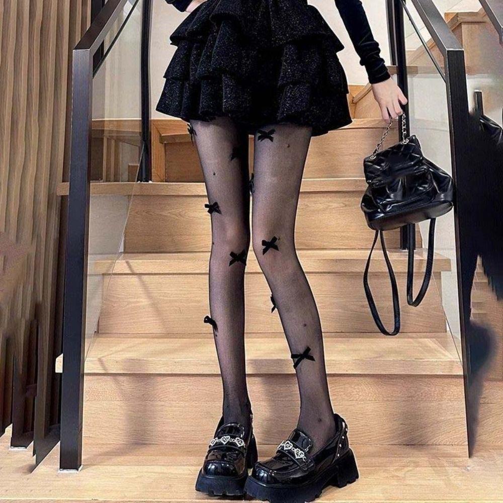 Mesh JK Lolita Pantyhose Ultra-Thin Leggings Women Fashion Sweet Girls Stockings  Summer