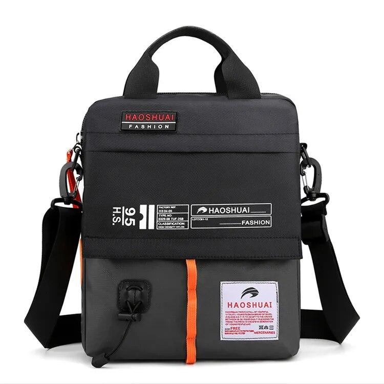 Новая брендовая мужская сумка через плечо, высококачественная сумка через плечо для мальчиков, легкая мужская сумка-мессенджер, нейлоновые мужские деловые сумки, можно загрузить A4