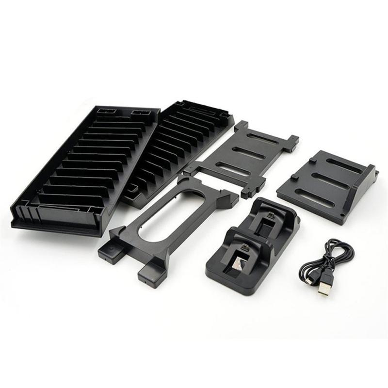 Двойной контроллер, основание для зарядного устройства, выдвижной кронштейн для хранения игровых дисков, ручка, зарядное устройство, совместимое для Ps4