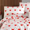 Heart Patterned Double Bed Duvet Set