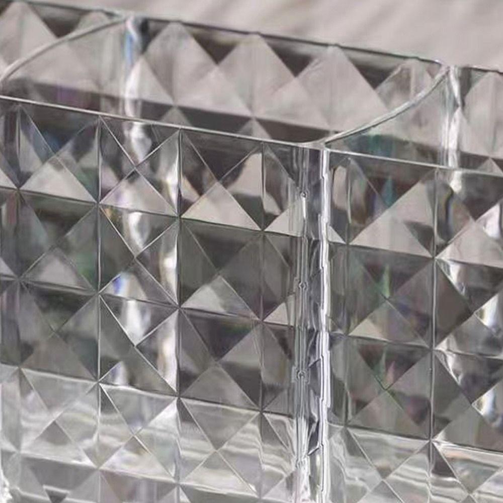 Clear Makeup Brush Storage Boxes Durable Eyelash Brushes Organizer Cosmetic Organizer  Desk