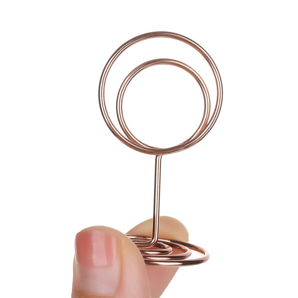 Rose Gold Desktop Decoration Paper Clamp Place Card Photos Clips Table Numbers Holder Clamps Stand
