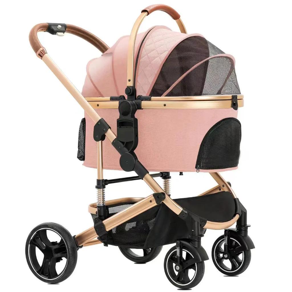 Коляску для домашних животных можно отсоединить для кошек и собак. Большое пространство удобно, а коляску для собак легко складывать.