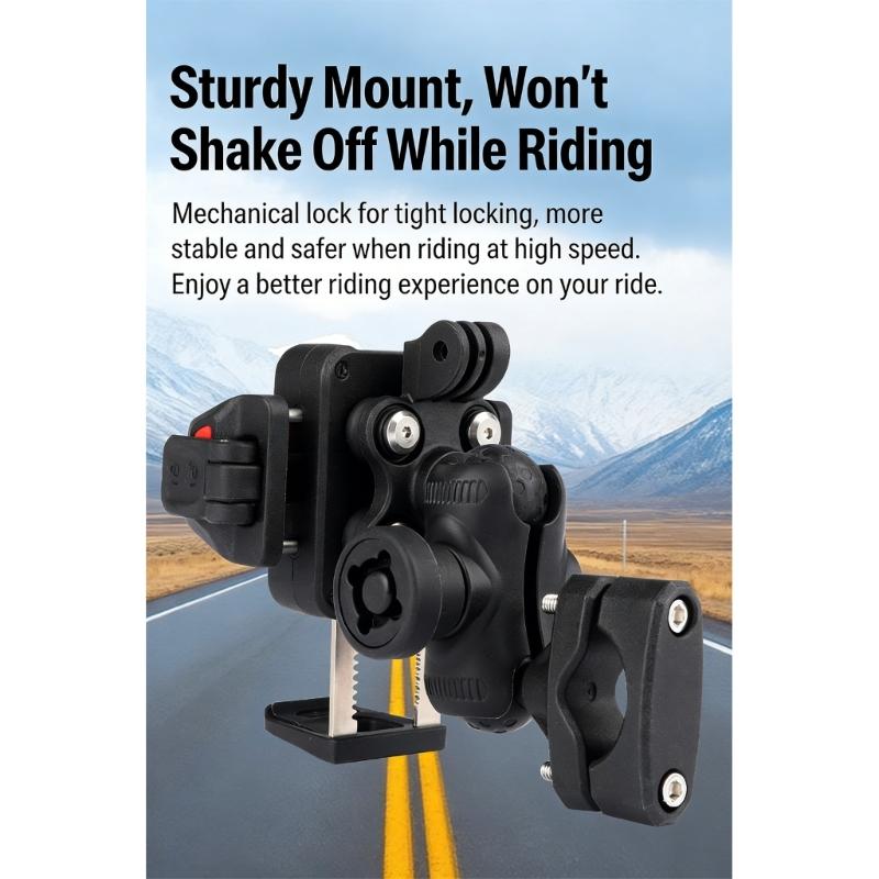 Shockproof Bike Phone Mount Support Rack For Ebikes And Motorcycles Handlebar Navigation For Smartphones Up To 90mm Wide